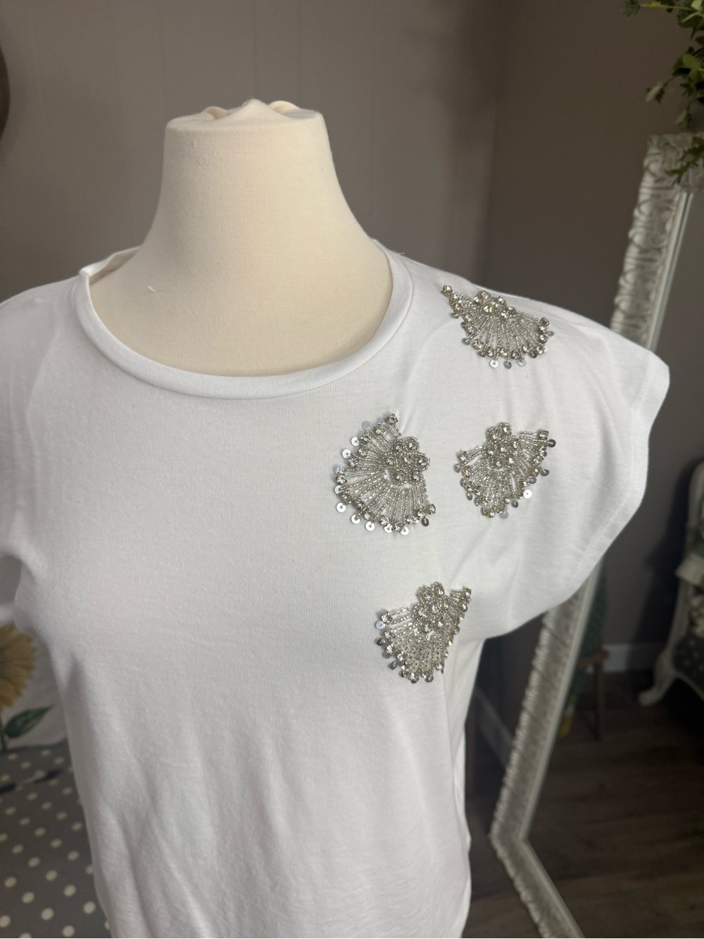 Calligraphie • Rhinestone Embellished Muscle Tee - Picture 12 of 12